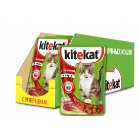 Корм для кошек Kitekat Пауч соус 85гр в ассортименте