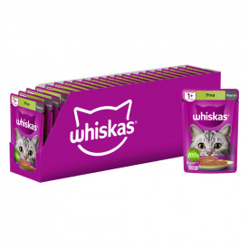 Влажный корм для кошек WHISKAS пауч,75 гр в ассортименте