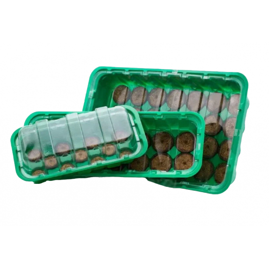 Мини-парник для рассады с торфяными таблетками D 33 мм, 11 шт