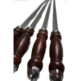 Шампур Чудо (Нержавеющая сталь 2 мм., 500 мм, деревянная ручка), УЗБИ, г. Челябинск