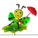Штекер садовый МОТЫЛЕК с зонтиком на листе